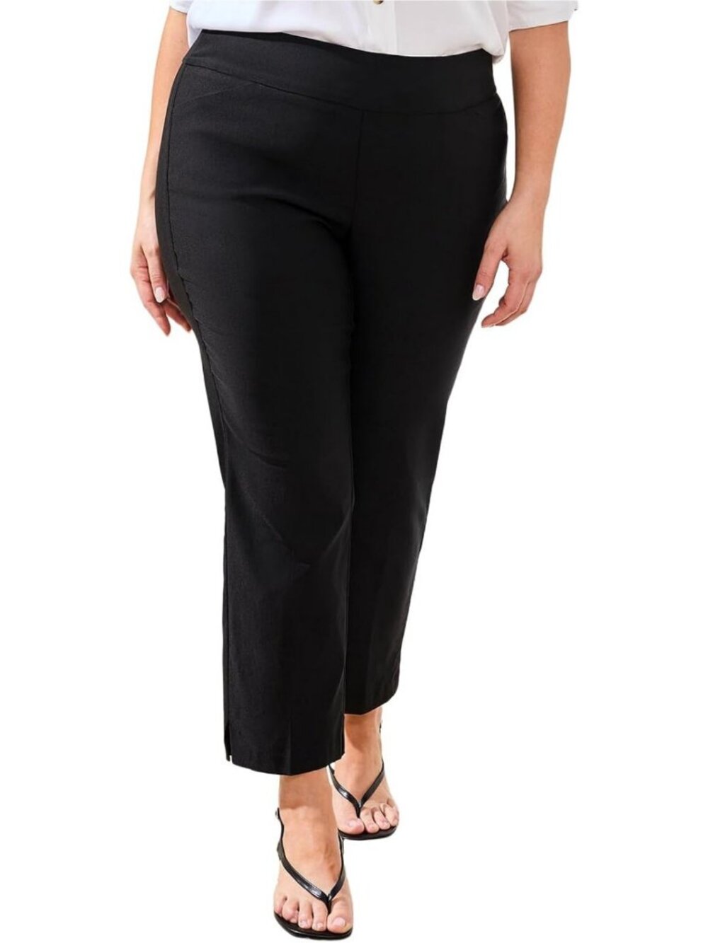 Tribal Women's Pull-on Performance Stretch Slimming Ankle Pant Trousers with